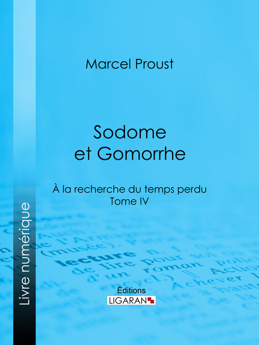 Title details for A la recherche du temps perdu by Marcel Proust - Available